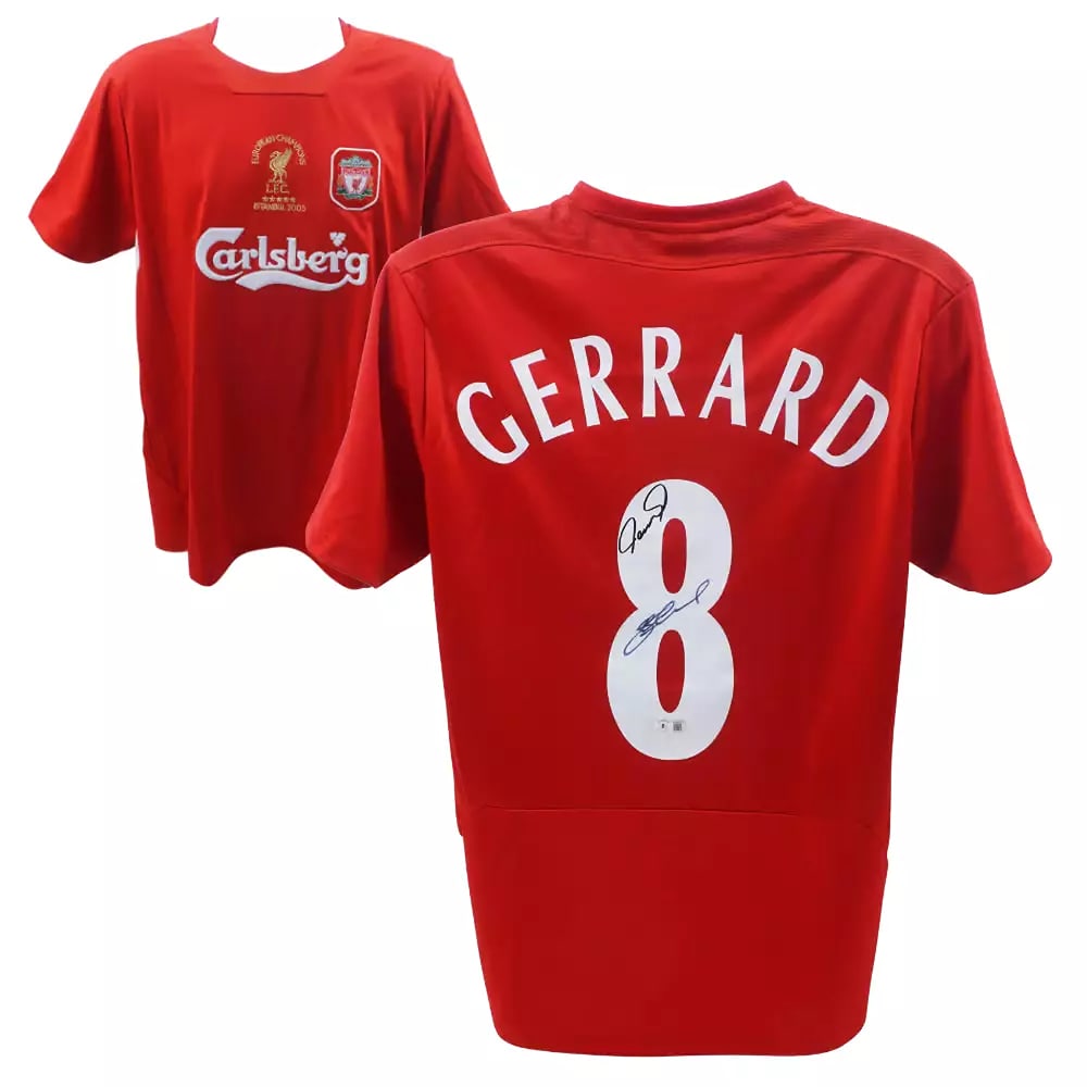 Torres & Gerrard Signed Liverpool FC Home Soccer Jersey #8 with Beckett COA (1 of 4)