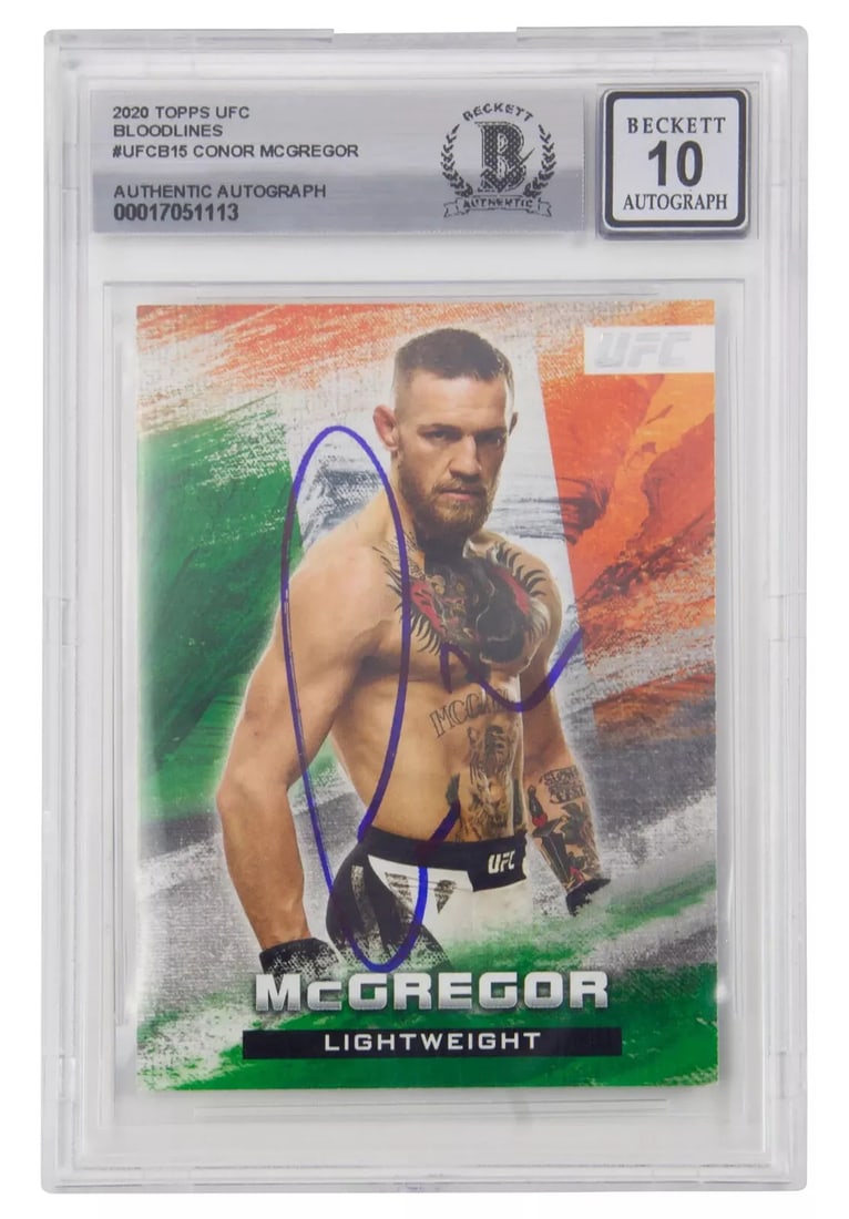 Conor McGregor Signed 2020 Topps UFC Bloodlines – BGS 10 Autograph (1 of 2)
