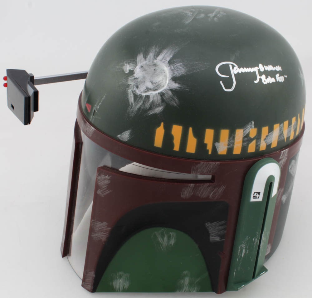 Jeremy Bulloch Signed Star Wars "Boba Fett" Full-Size Deluxe Edition Star Wars Helmet Inscribed (1 of 2)