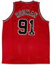 Chicago Dennis Rodman Signed Red Jersey Auto BAS Beckett NEW Hologram