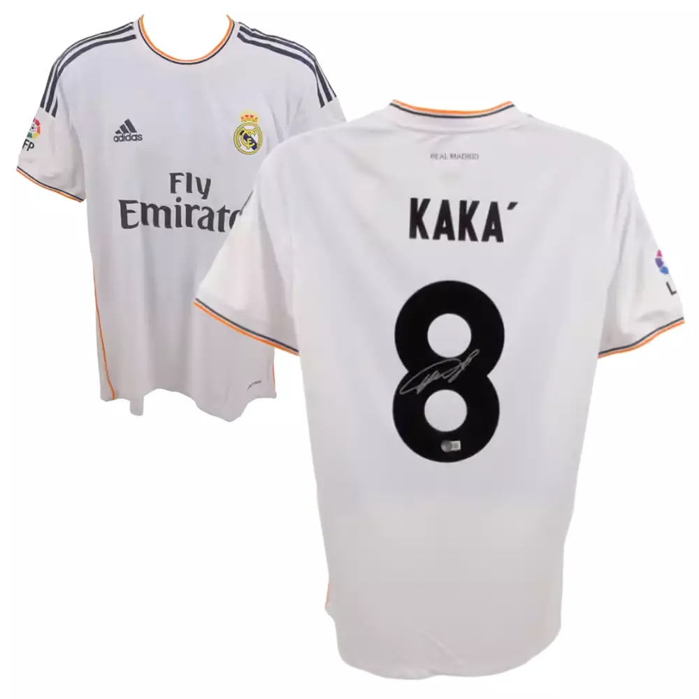 Ricardo Kaka Signed Real Madrid FC Home Soccer Jersey #8 with Beckett Witness (1 of 4)