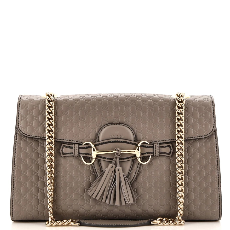 Gucci Emily Chain Flap Bag Microguccissima Leather Medium (1 of 2)