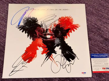 KINGS OF LEON Signed ONLY BY THE NIGHT LP ALBUM COVER w/ PSA COA