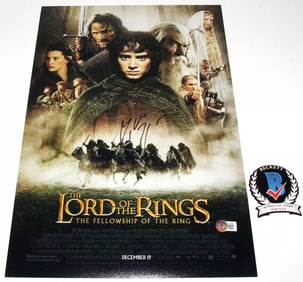 VIGGO MORTENSEN SIGNED LORD OF THE RINGS 12x18 MOVIE POSTER BECKETT BAS COA