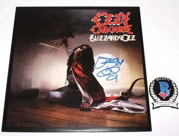 OZZY OSBOURNE SIGNED 'BLIZZARD OF OZZ' ALBUM VINYL RECORD BECKETT COA BAS