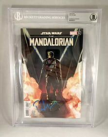 Pedro Pascal Signed Comic Book The Mandalorian Beckett BAS COA