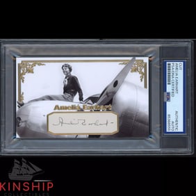 Amelia Earhart signed Cut 3x5 Custom Card PSA DNA Slab Rare Auto C3767