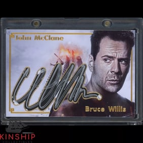 Bruce Willis signed Cut Custom Card JSA LOA Die Hard Actor Auto Rare Z1549