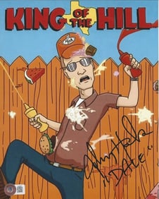 JOHNNY HARDWICK SIGNED 'KING OF THE HILL' DALE GRIBBLE 8x10 PHOTO 6 BECKETT COA