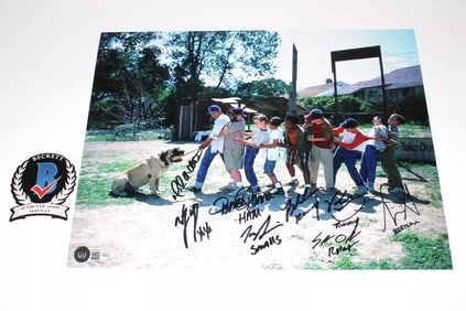 THE SANDLOT CAST SIGNED 11x14 MOVIE PHOTO BECKETT COA MIKE VITAR BENNY THE JET