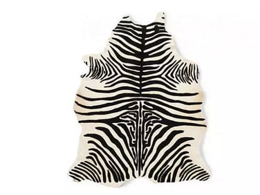 DWR Design Within Reach Zebra Cowhide Rug Edelman Leather Modern