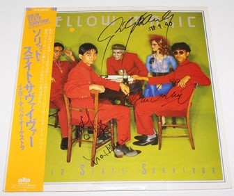YELLOW MAGIC ORCHESTRA YMO SIGNED ALBUM VINYL RECORD LP RYUICHI SAKAMOTO COA X3