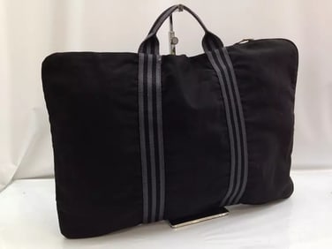 Hermes business bag briefcase fool toe black canvas