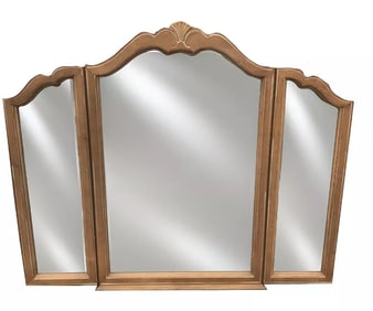 Ethan Allen Tri-fold Dresser Mirror~(47"H x 56"W x 3"L)