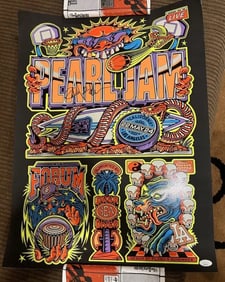Eddie Vedder Signed Concert Poster Pearl Jam (JSA LOA)