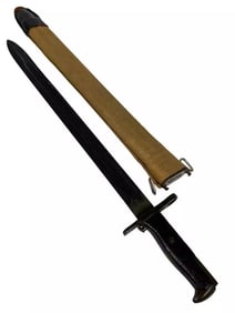 US Springfield Arsenal 16" M1905 Fighting Knife Bayonet Scabbard 1919 WWI WW2