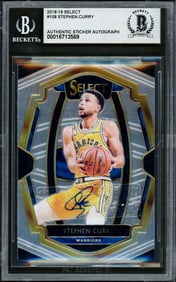 Stephen Curry Signed 2018-19 SELECT #108 (Beckett)