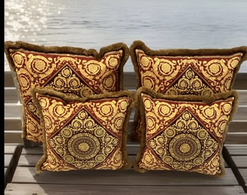 Set Of 4 Custom Made Versace Pillows