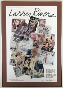 LARRY RIVERS SIGNED 23/150 1992 LI Nassau County Museum of Art Exhibition Poster