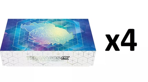 4 Pokemon Ultra Premium Collection Box CASE Terapagos ex Sealed