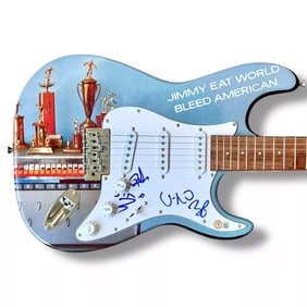 Jimmy Eat World Signed Guitar Custom Beckett COA Jim Adkins Linton Lind Burch