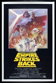 EMPIRE STRIKES BACK ORIGINAL- MOVIE POSTER STAR WARS- 1981