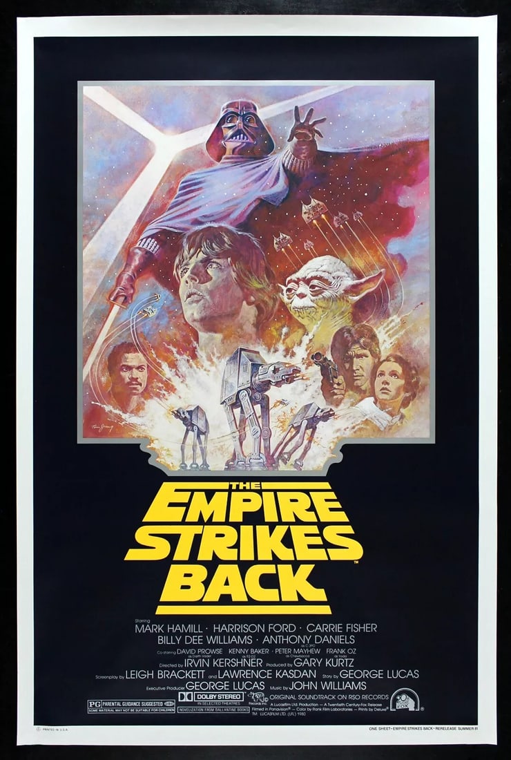 EMPIRE STRIKES BACK ORIGINAL- MOVIE POSTER STAR WARS- 1981: Industry: Movies,Object Type: Poster,Original/Reproduction: Original