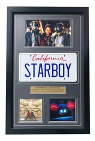 The Weeknd "Starboy" Signed CD Album License Plate Framed Collage PSA COA Auto