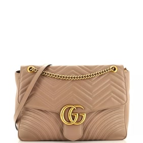 Gucci GG Marmont Flap Bag Matelasse Leather Large