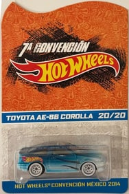Blue TOYOTA AE-86 COROLLA Hot Wheels 2014 Mexico Convention 20/20 EXREAMLY RARE!