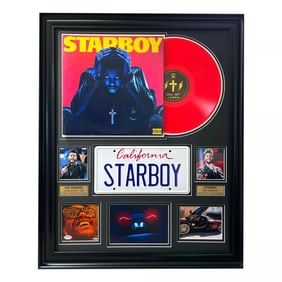 The Weeknd Autographed StarBoy Album Framed Collage PSA/DNA COA Signed Blinding