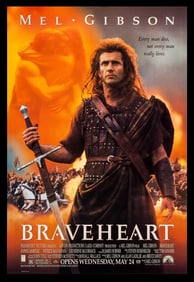 BRAVEHEART- VINTAGE ORIGINAL MOVIE "POSTER MEL- GIBSON 1995