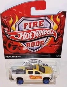 '19 Chevy Silverado Trail Boss Custom Hot Wheels Fire Rods Series w/ Real Riders