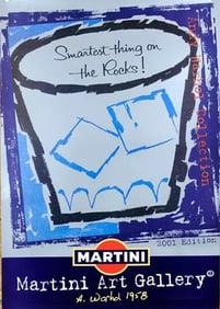 MARTINI ON THE ROCKS ANDY WARHOL SILVER INKMARTINI ART GALLERY 2001
