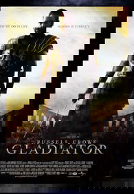 GLADIATOR- ORIGINAL DOUBLE SIDED- MOVIE POSTER ROMAN EMPIRE