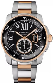 Cartier Calibre Diver 3729 W7100054 Two Tone Auto Men's Watch 42mm