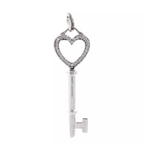 Tiffany & Co. Heart Key Pendant Charm Pendant & Charms 18K White Gold