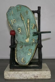 SALVADOR DALI BRONZE SCULPTURE "REPOSO DEL TIEMPO" SIGNED AND NUMBERED