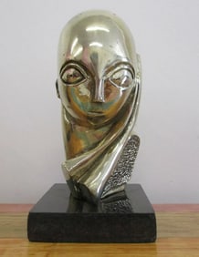CONSTANTIN BRANCUSI SCULPTURE " MAN I " SIGNED AND NUMBERED