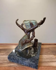 SALVADOR DALI BRONZE SCULPTURE " TIME BROKE " SIGNED AND NUMBERED