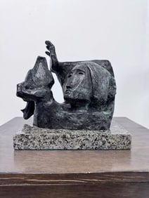 ALVAR SUNOL BRONZE SCULPTURE "DOVE" SIGNED AND NUMBERED
