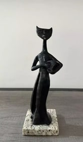 LEONORA CARRINGTONG " TAMBORILERA " BRONZE SCULPTURE SIGNED & NUMBERED