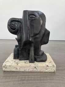 OSSIP ZADKINE BRONZE SCULPTURE " TETE DE PROMETHEE " SIGNED AND NUMBERED