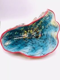 OUTSTANDING MURANO SEAFORM SCULPTURE FANTASTIC DETAIL & COLOR RED LIP STUNNING !