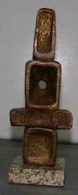 BARBARA HEPWORTH BRONZE SCULPTURE "CIRCARQ" SIGNED AND NUMBERED