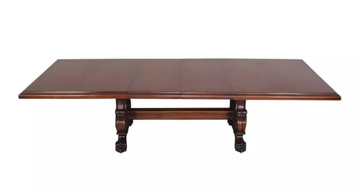 Ralph Lauren Mahogany Dining Table~(30"H x 48.5"D x 81"-120"w)