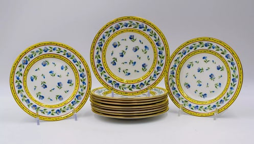 Set of 11 Tiffany & Co. Le Tallec Plates~(5 5/8" diameter x 1/2" deep)