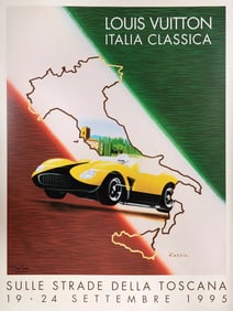Original Poster, Razzia, Louis Vuitton Classic Tuscany, Car Race, Italy, 1995~ (43.7" x 57.9")