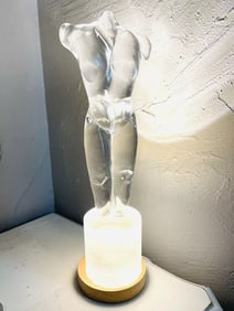 VINTAGE MURANO NUDE BODY/TORSO ART GLASS SCULPTURE~(14"H x 5"W)
