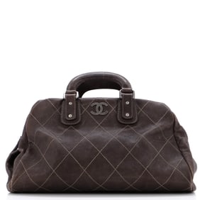Chanel Outdoor Ligne Doctor Bag Quilted Caviar Large